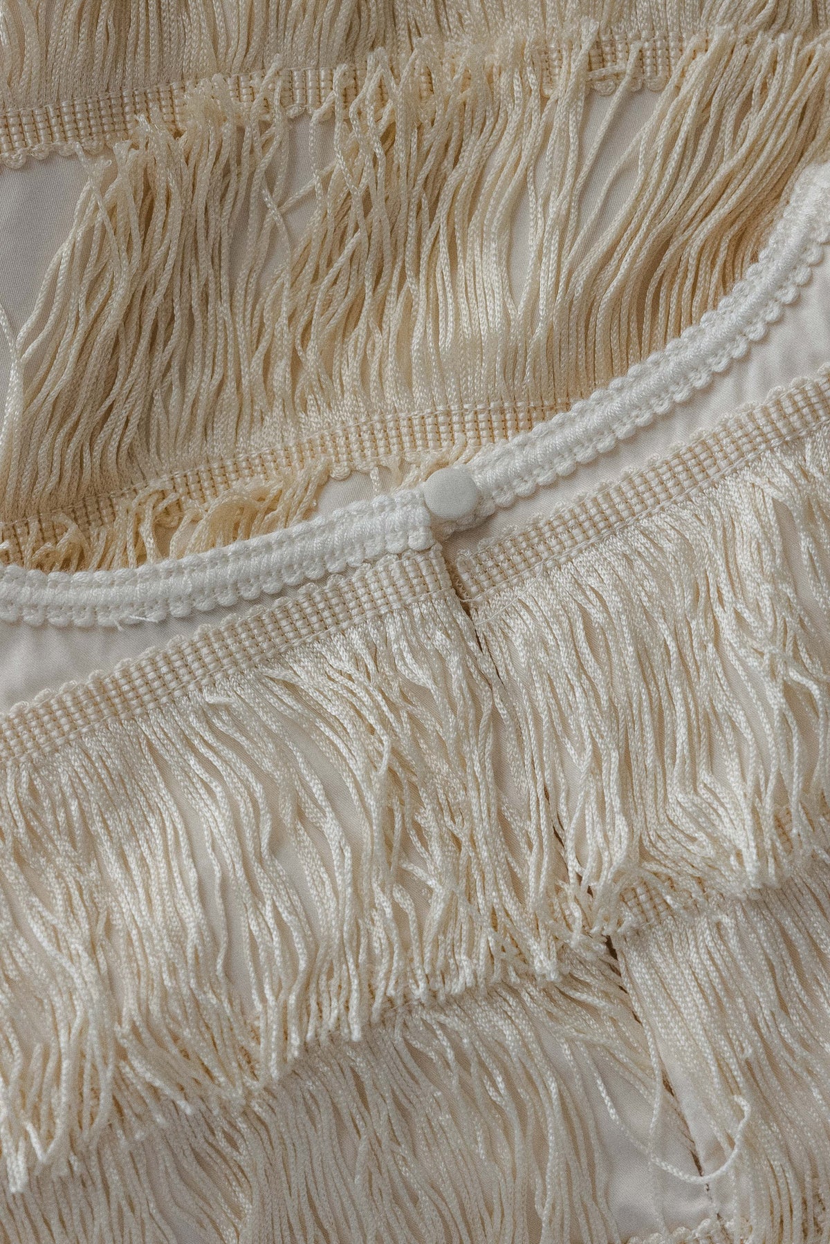 Cropped Fringe Top - Ivory