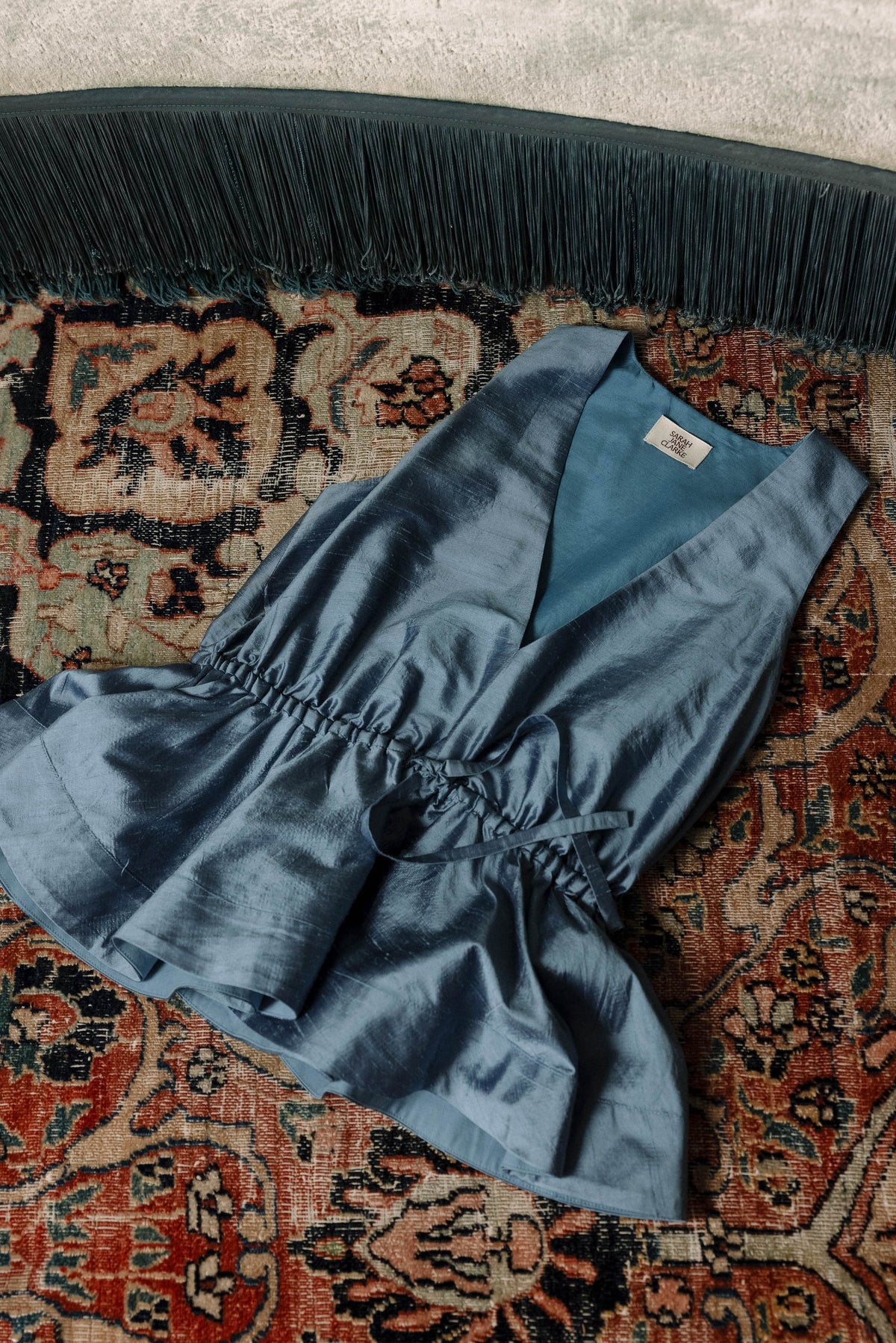 Peplum Top - Capri Blue