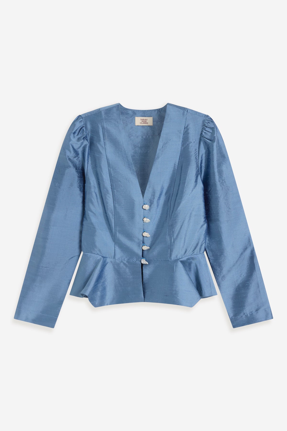 Peplum Jacket - Capri Blue
