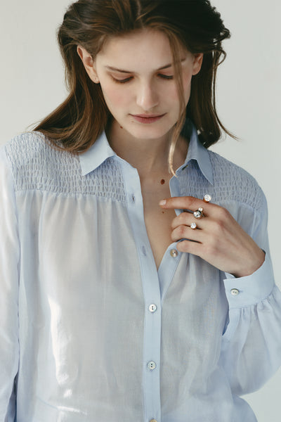 Monet Blouse | Misty Blue