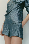 Magnolia Blouse | Metallic Silver