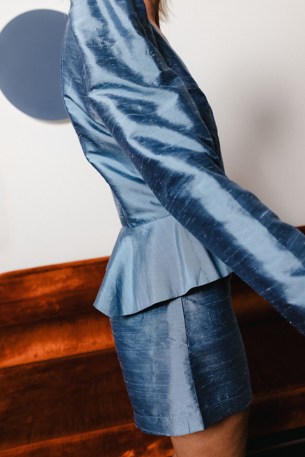 Peplum Jacket - Capri Blue
