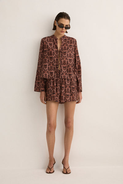 Relaxed Short | Sunset Leopard