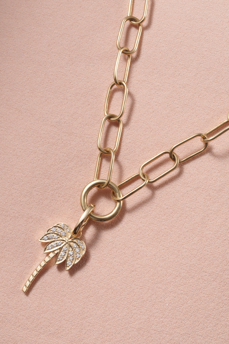 Palm Tree Charm | Diamonds & 9-Karat Gold