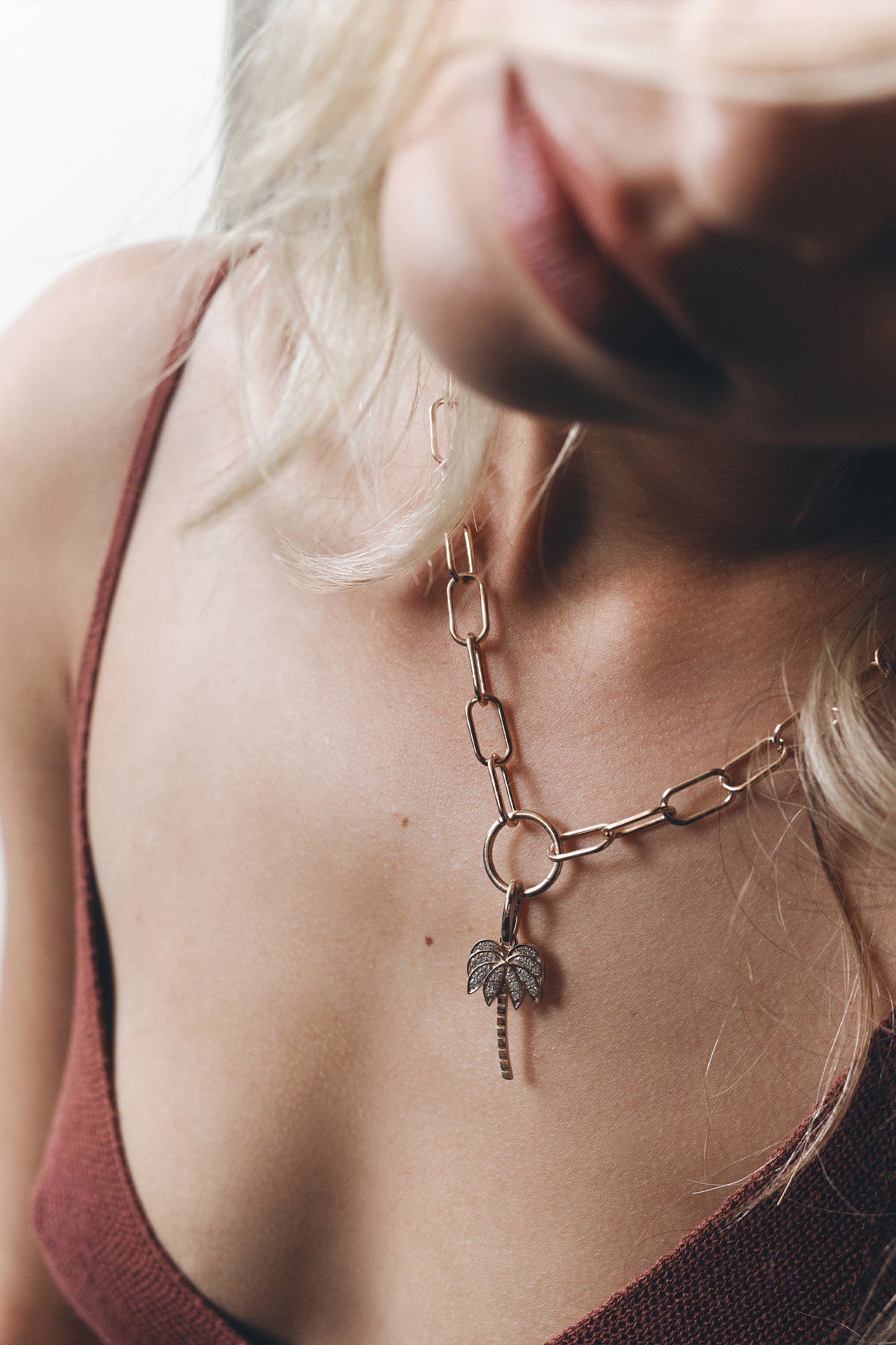 Palm Tree Charm | Diamonds & 9-Karat Gold