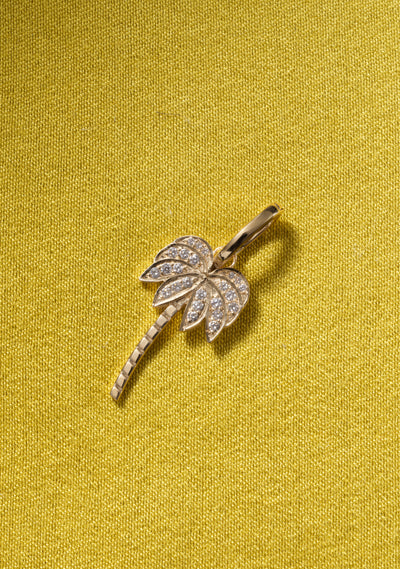 Palm Tree Charm | Diamonds & 9-Karat Gold