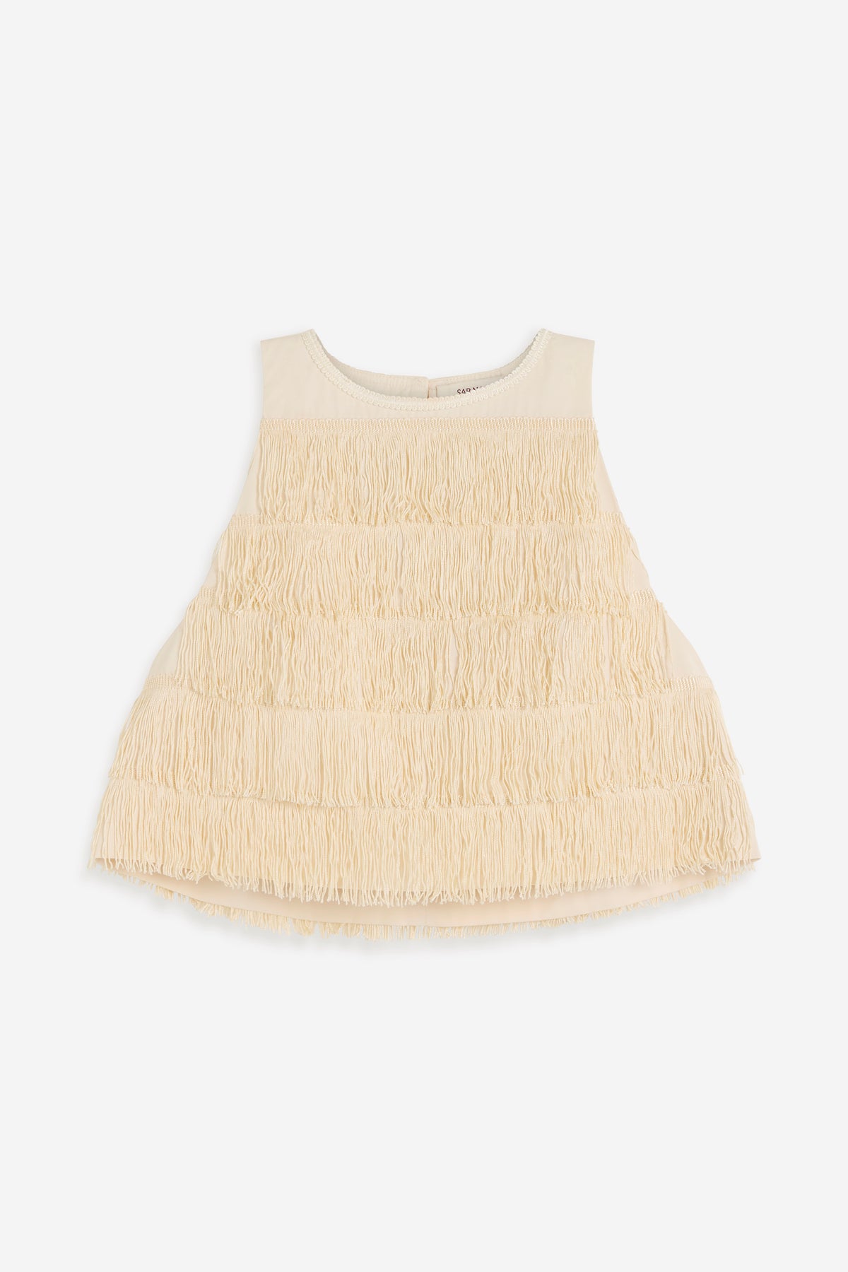 Cropped Fringe Top - Ivory