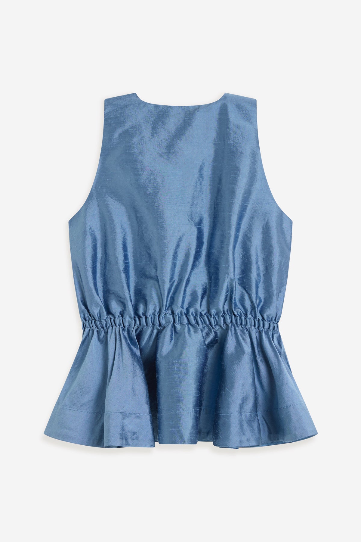 Peplum Top - Capri Blue