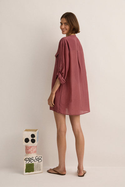 Eyelet Kaftan | Plum