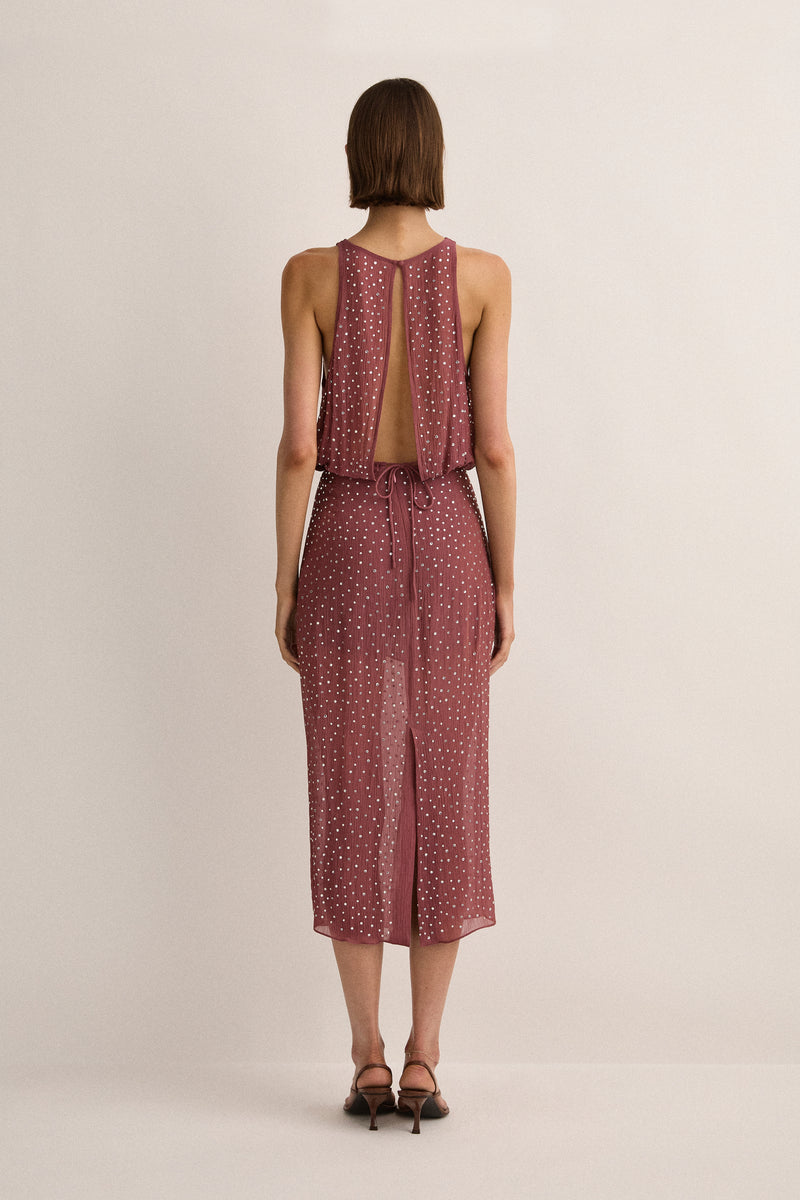 Crystal Embellished Top | Plum