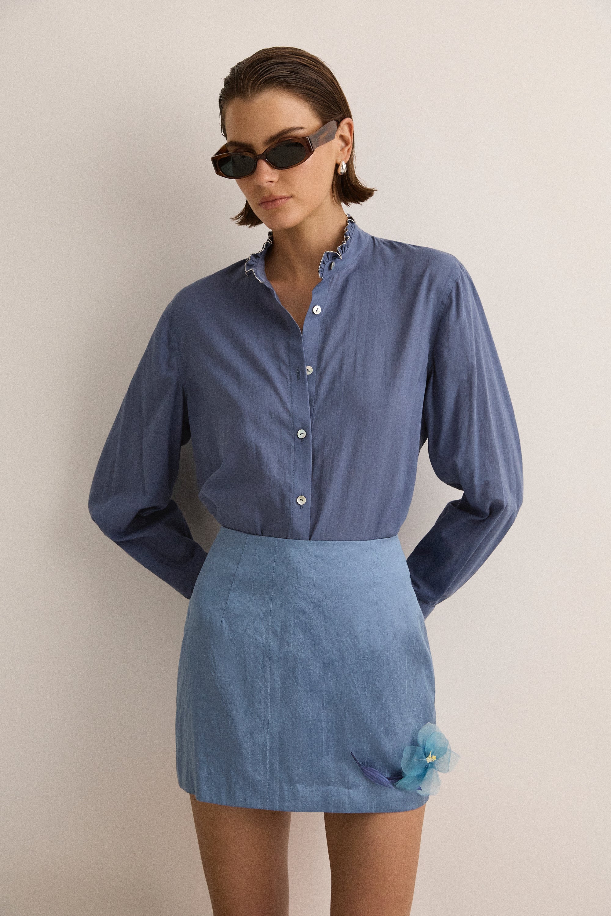 Siena Blouse | Misty Sea