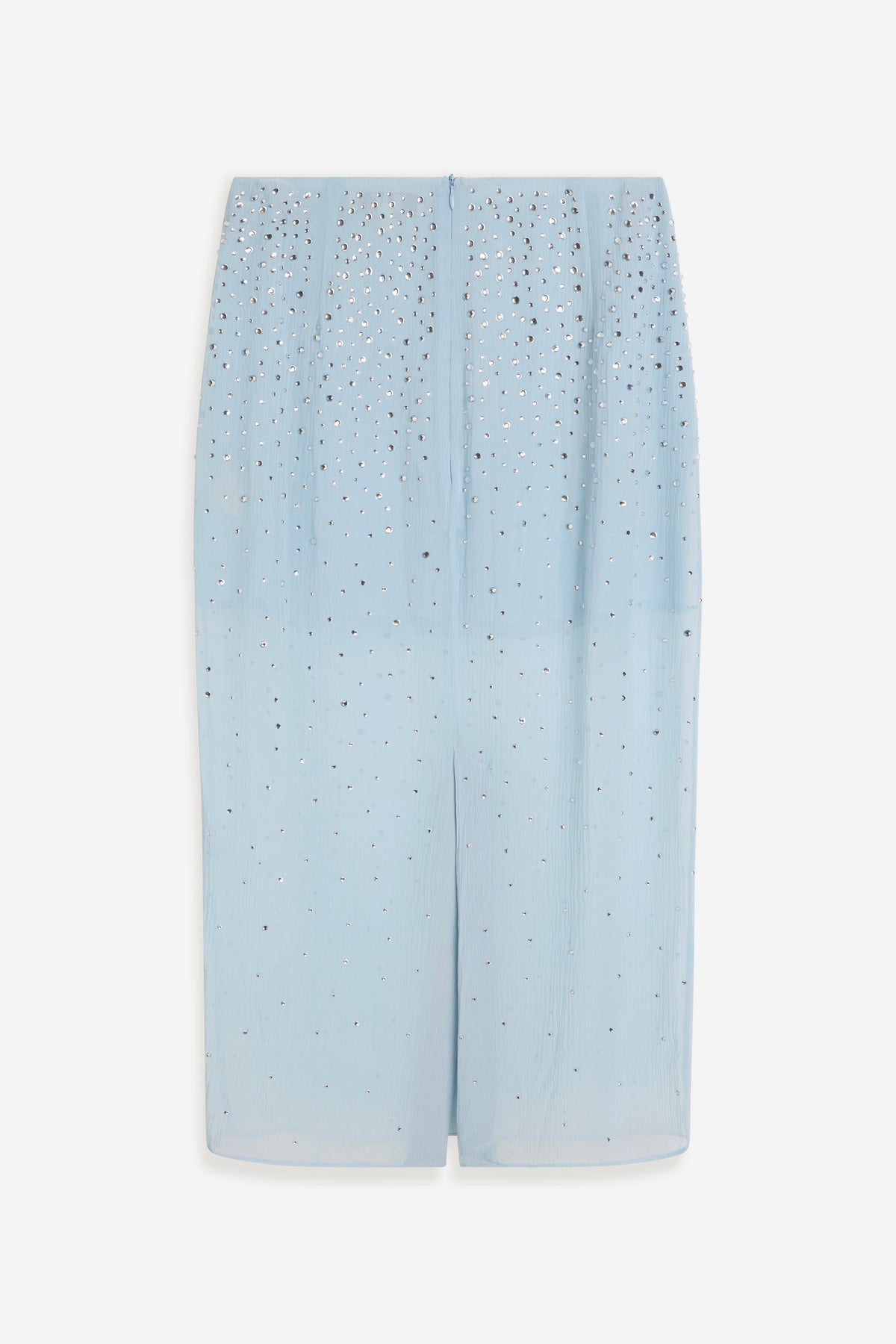 Crystal-Embellished Skirt - Skyblue