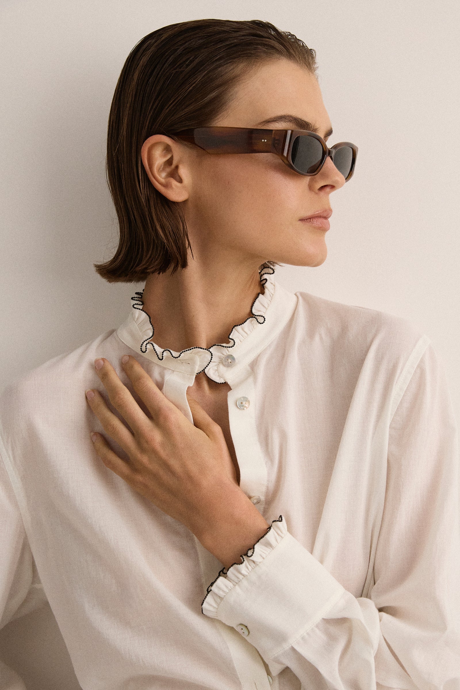 Siena Blouse - Warm Ivory