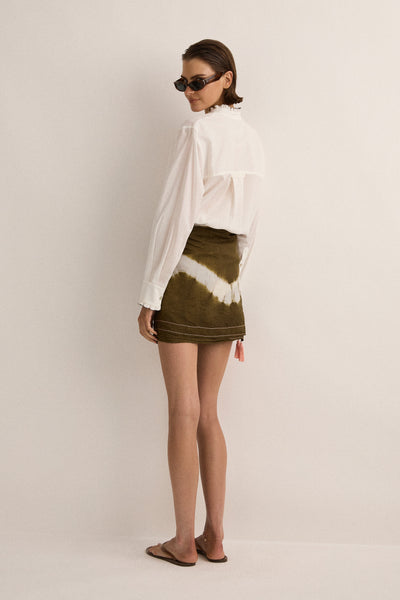 SJC x ELPELUT Tie-dyed  sarong -  Olive Leaf