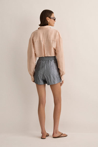 Eos Short | Metallic Silver