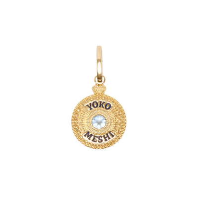 Yoko Meshi Charm | Aquamarine Jewel & 9-Karat Gold