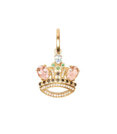 Crown Charm | Precious Stones & 9-Karat Gold