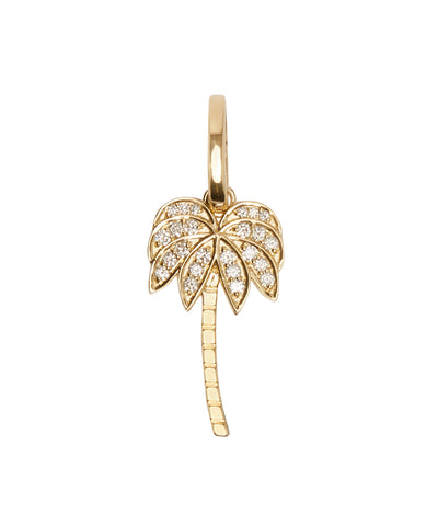 Palm Tree Charm | Diamond & 9-Karat Gold