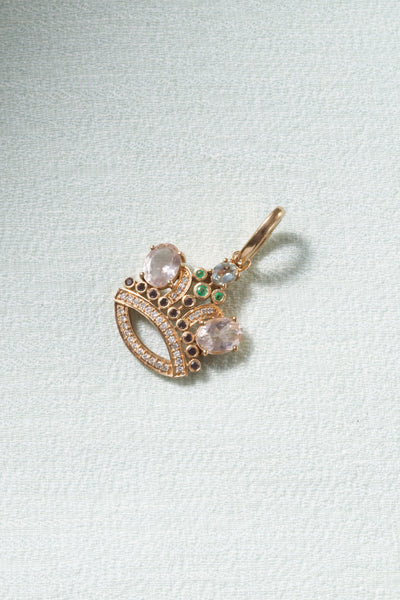 Crown Charm | Precious Stones & 9-Karat Gold
