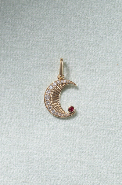 La Luna Charm | Diamonds & 9-Karat Gold