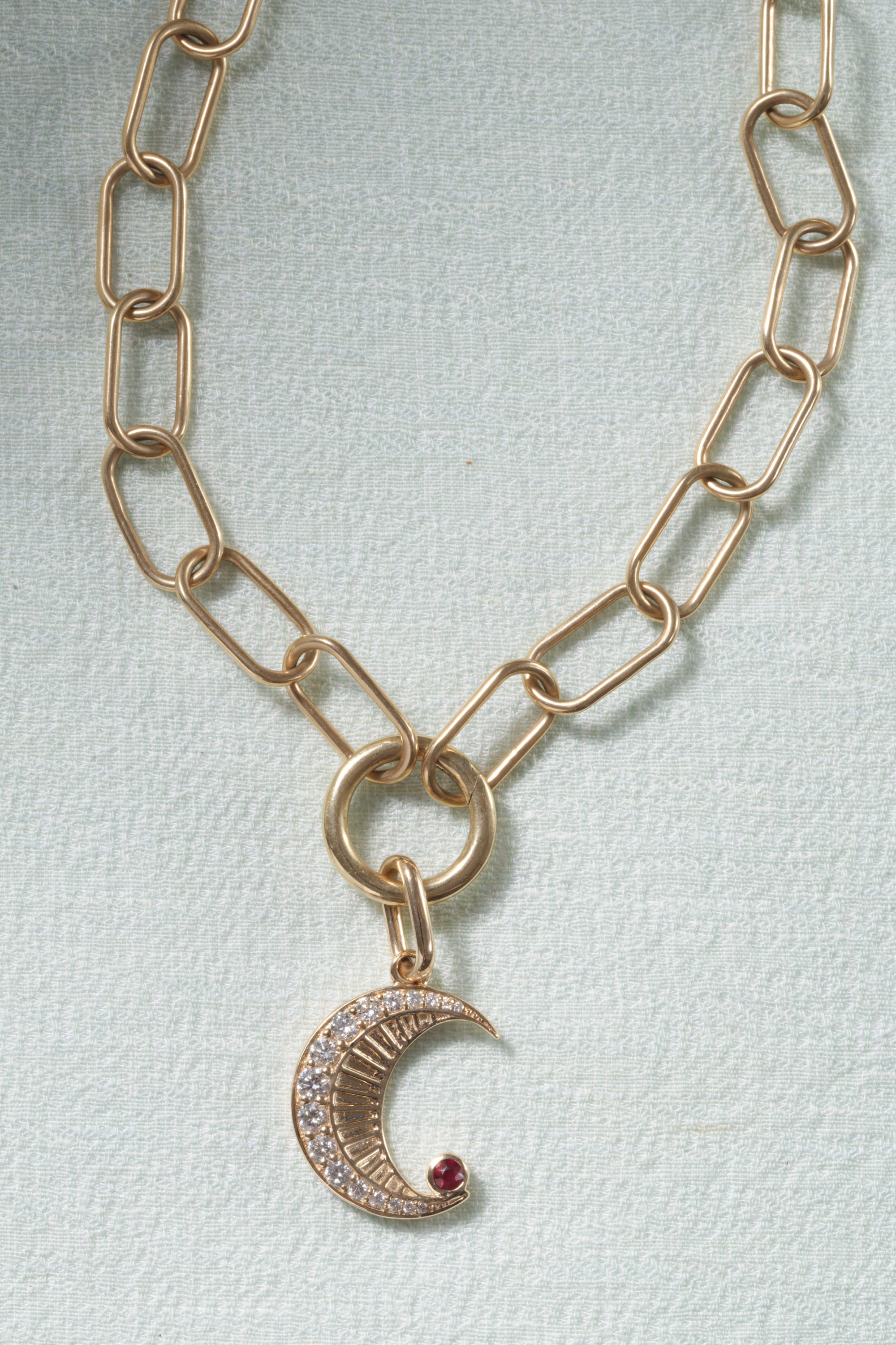 La Luna Charm | Diamonds & 9-Karat Gold