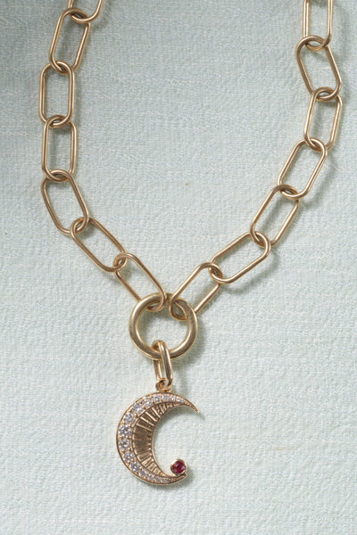 La Luna Charm | Diamonds & 9-Karat Gold