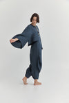 Nomad Tassel Blouse | Washed Navy