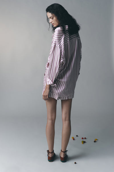 Suki Shirt I Mulberry Stripe